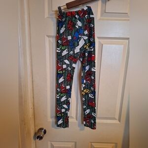 Lularoe holiday leggings kids size Large